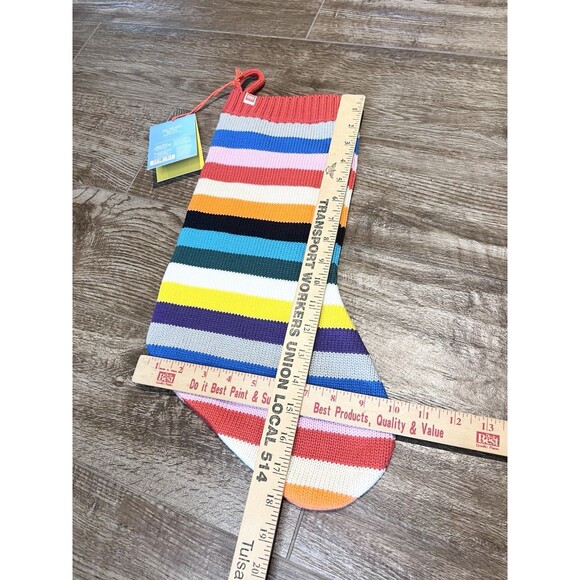 LEGO Collection 18" Stocking MULTICOLOR Stripe Sweater Knit Christmas Holiday - Picture 4 of 4